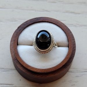 Silver 9.2ct Black Onxy Ring